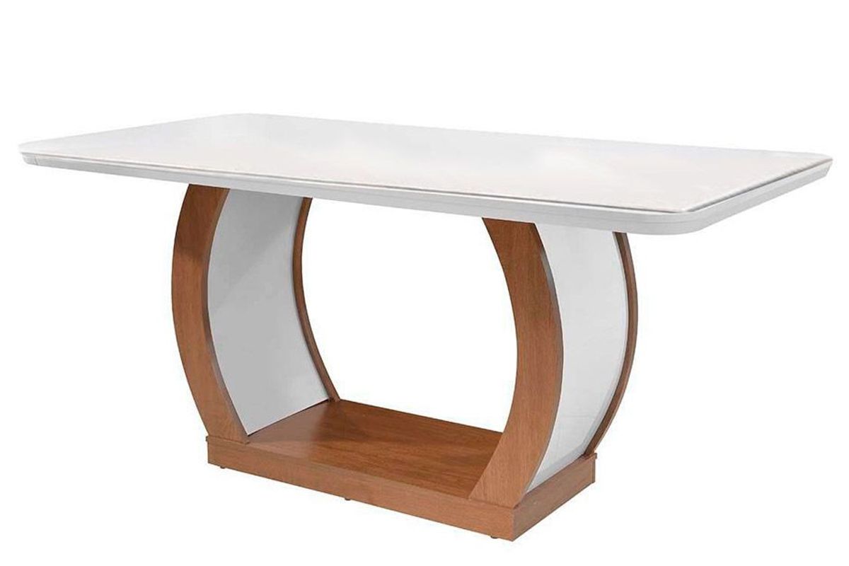 Mesa Jantar Jade c/Tampo MDF/Vidro 180cm Rufato