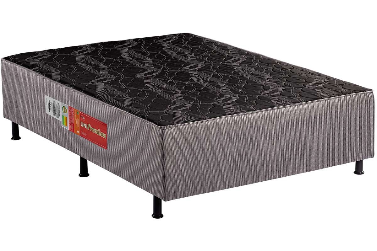 Cama Box Conjugado c/Colchão UniPremium Gray Polar