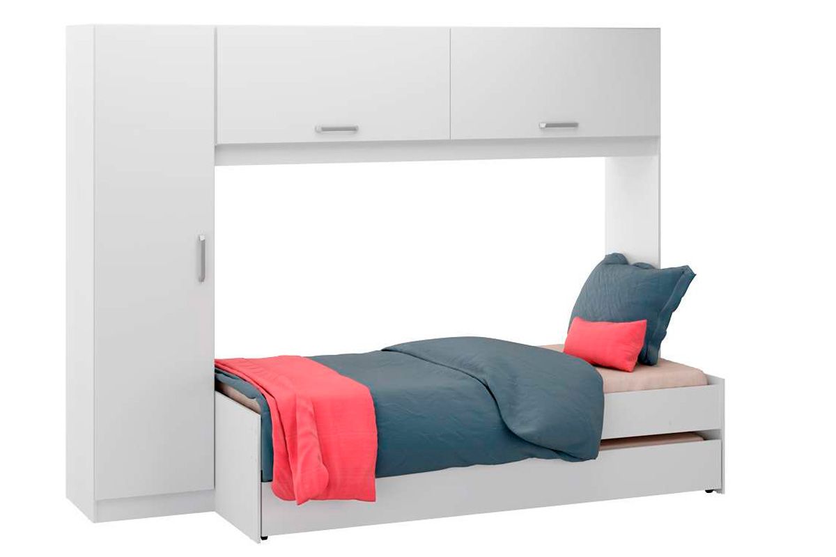 Guarda Roupa Solteiro 3 Portas (2 Aéreo) c/Bicama 2691 Multimóveis