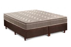 Conjunto Box: Colchão Anatômico Paropas D33 Confort Ultra Firme + Base CRC Fantasy Brown