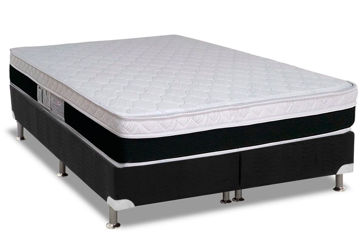 Cama Box CRC +Colchão Molas Roma Luckspuma