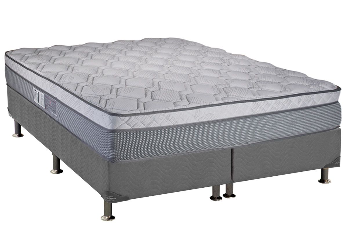 Cama Box CRC +Colchão Molas New Maxi Luckspuma