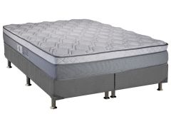 Cama Box Filhão +Colchão Molas New Maxi Luckspuma