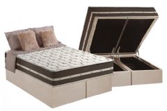 Cama Box Baú Filhão +Colchão Molas Classic Anjos