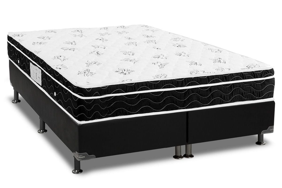 Cama Box CRC +Colchão Molas Physical Ortobom