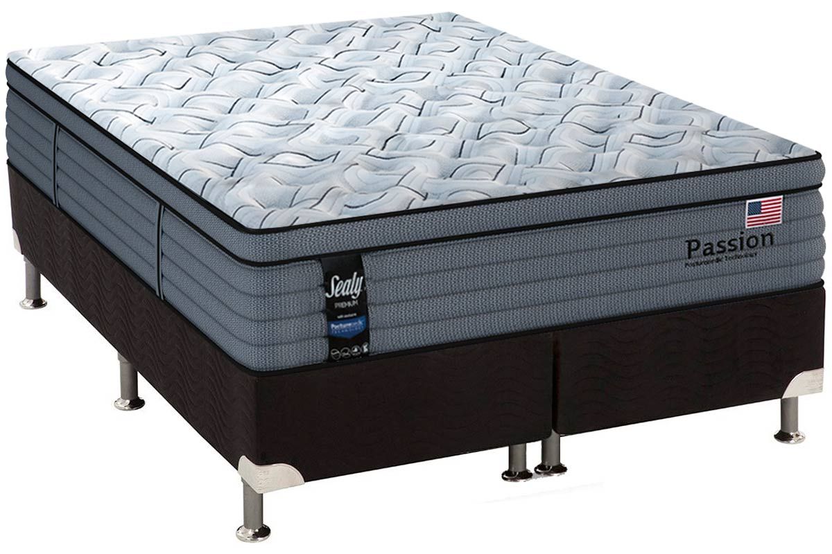 Cama Box CRC +Colchão Molas Passion Sealy