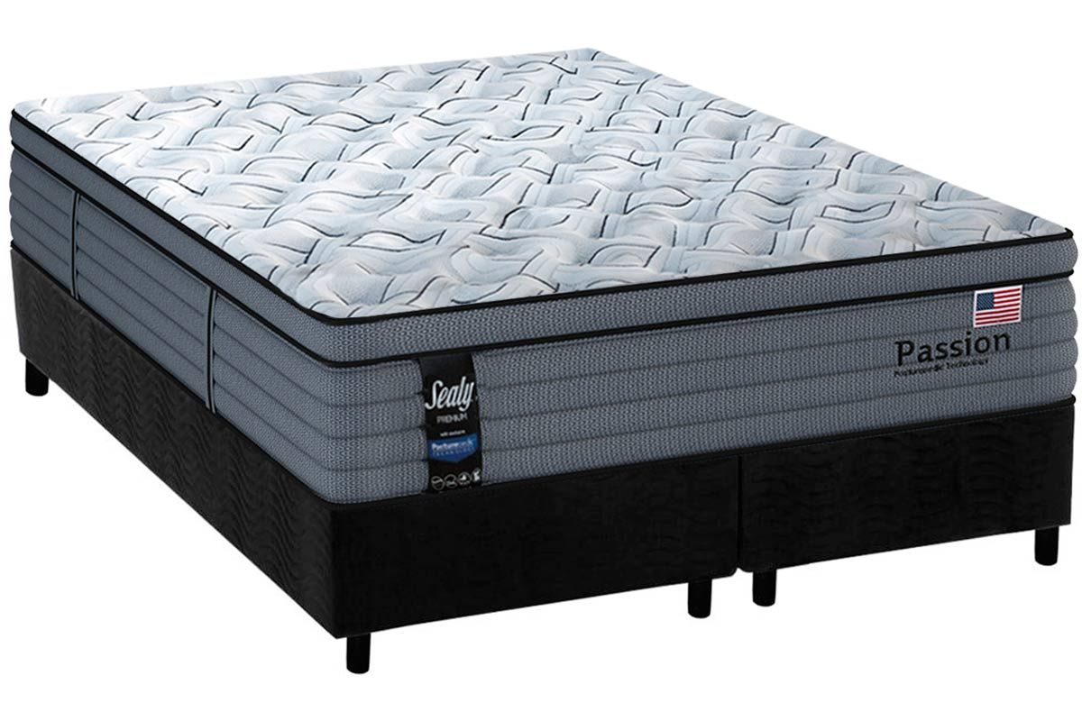 Cama Box CRC +Colchão Molas Passion Sealy