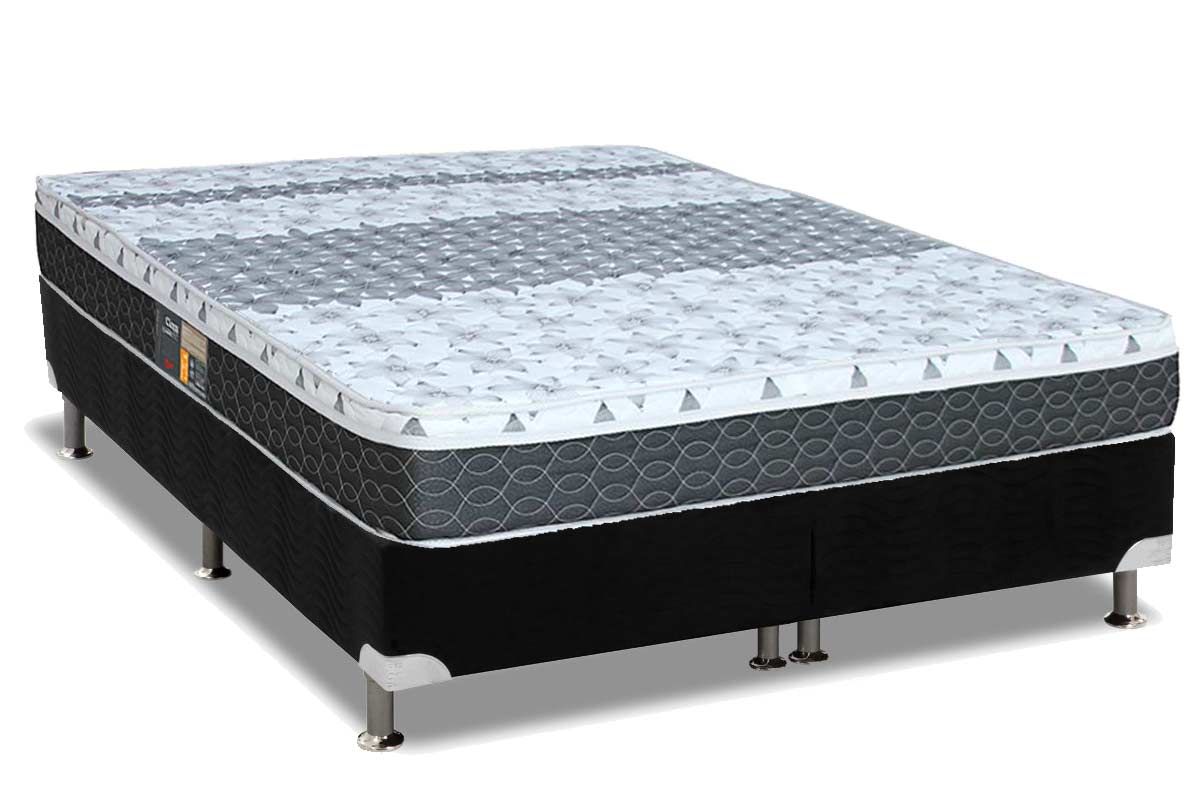 Cama Box CRC +Colchão Molas System Class Castor