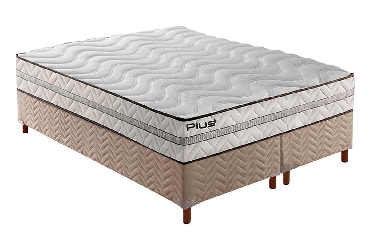 Cama Box CRC +Colchão Espuma D33 Pasquale Paropas
