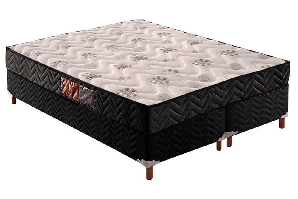 Cama Box CRC +Colchão Espuma D45 Pasquale Paropas