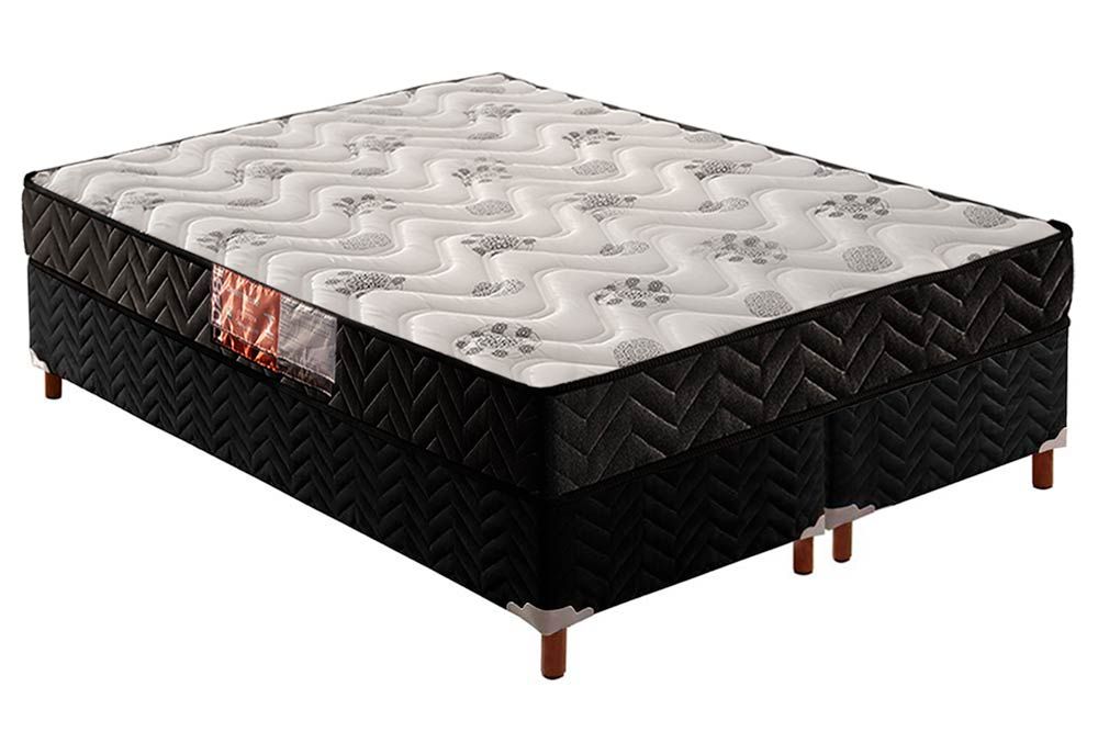 Cama Box CRC +Colchão Espuma D33 Pasquale Paropas