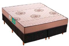 Cama Box Filhão +Colchão Espuma D33 Pérola Polar