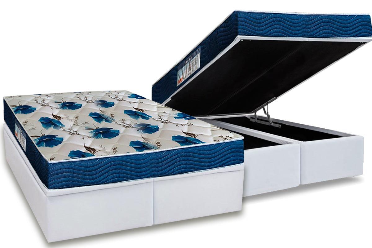 Cama Box Baú CRC +Colchão Ortopédico ISO60 Ortobom