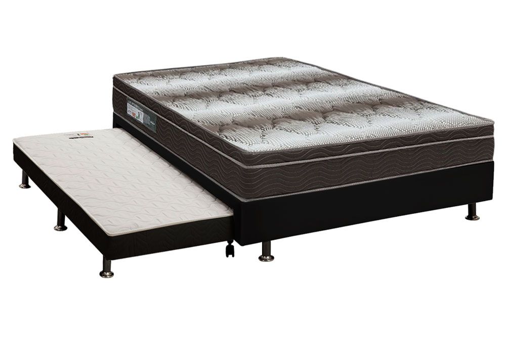 Cama Box c/Aux CRC +Colchão Ortopédico Light Ortobom