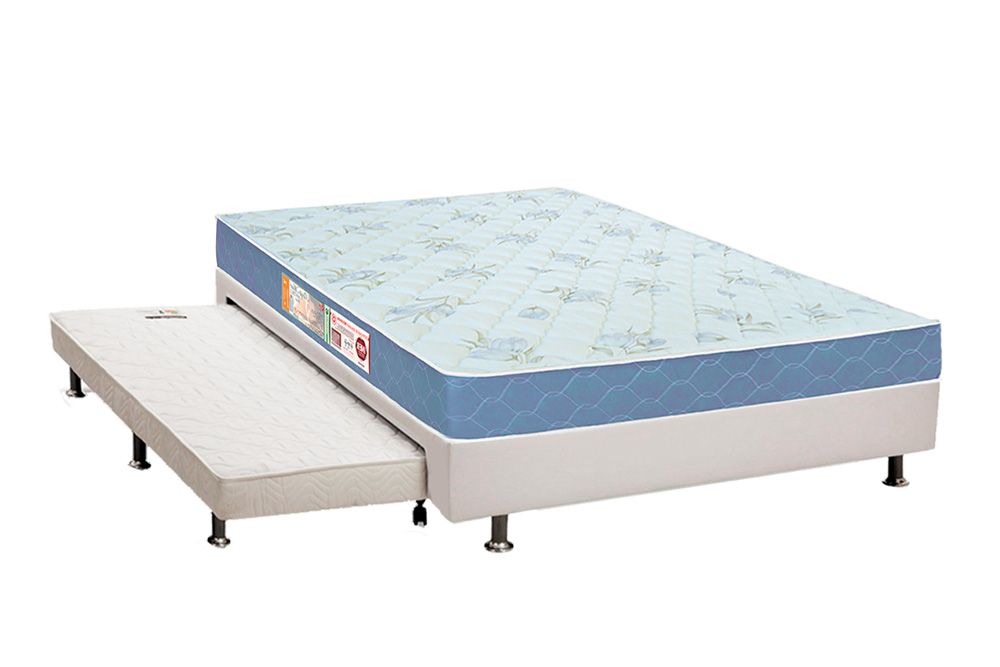 Cama Box c/Aux CRC +Colchão D45 Sleep Max Castor