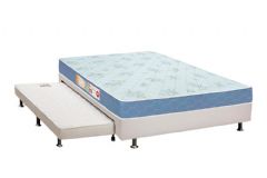 Cama Box c/Aux Filhão +Colchão D45 Sleep Max Castor