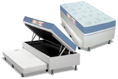 Cama Baú c/Aux Filhão +Colchão D45 Castor