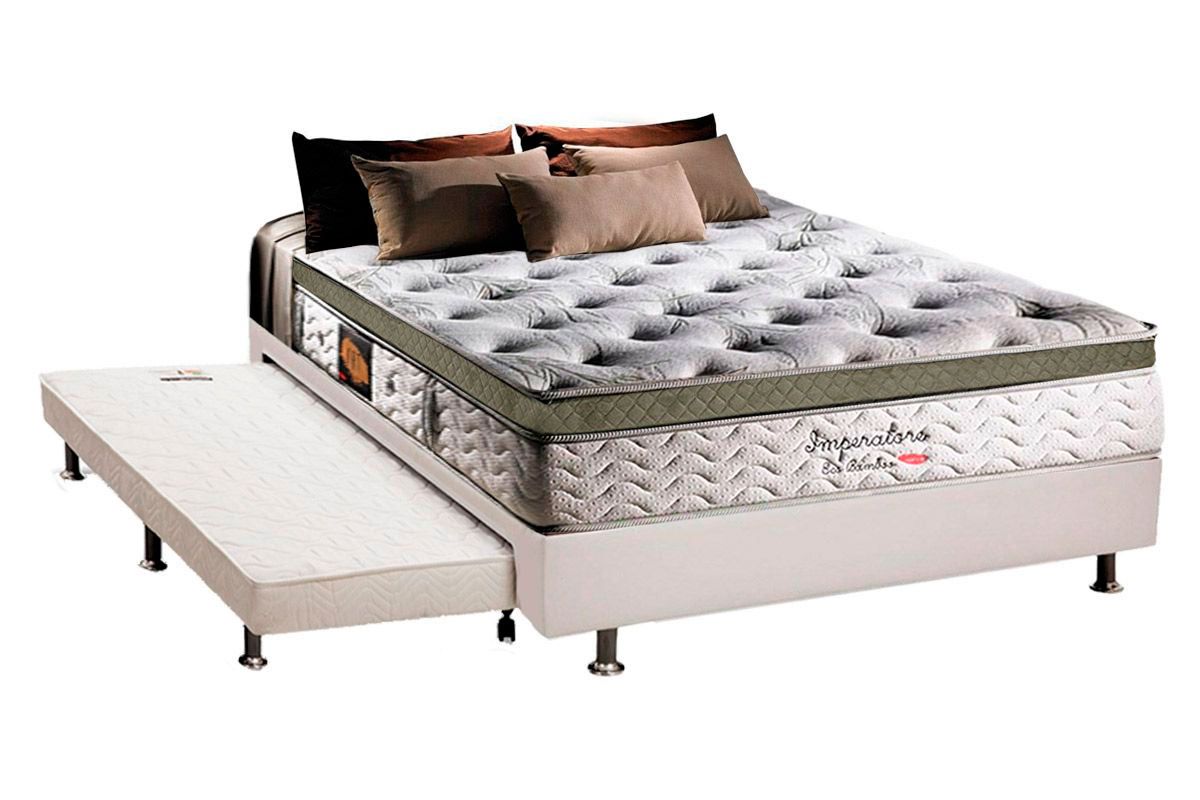 Cama Box c/Aux CRC +Colchão Molas Imperatore Herval