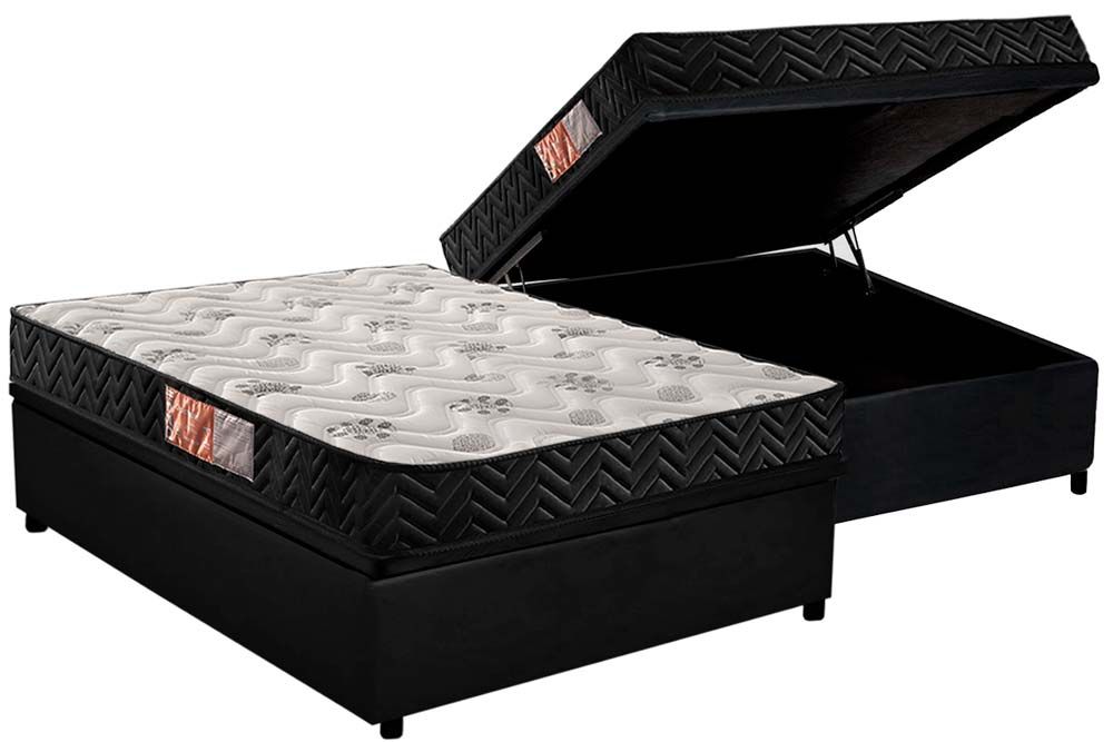 Cama Box Baú CRC +Colchão D33 Pasquale Paropas