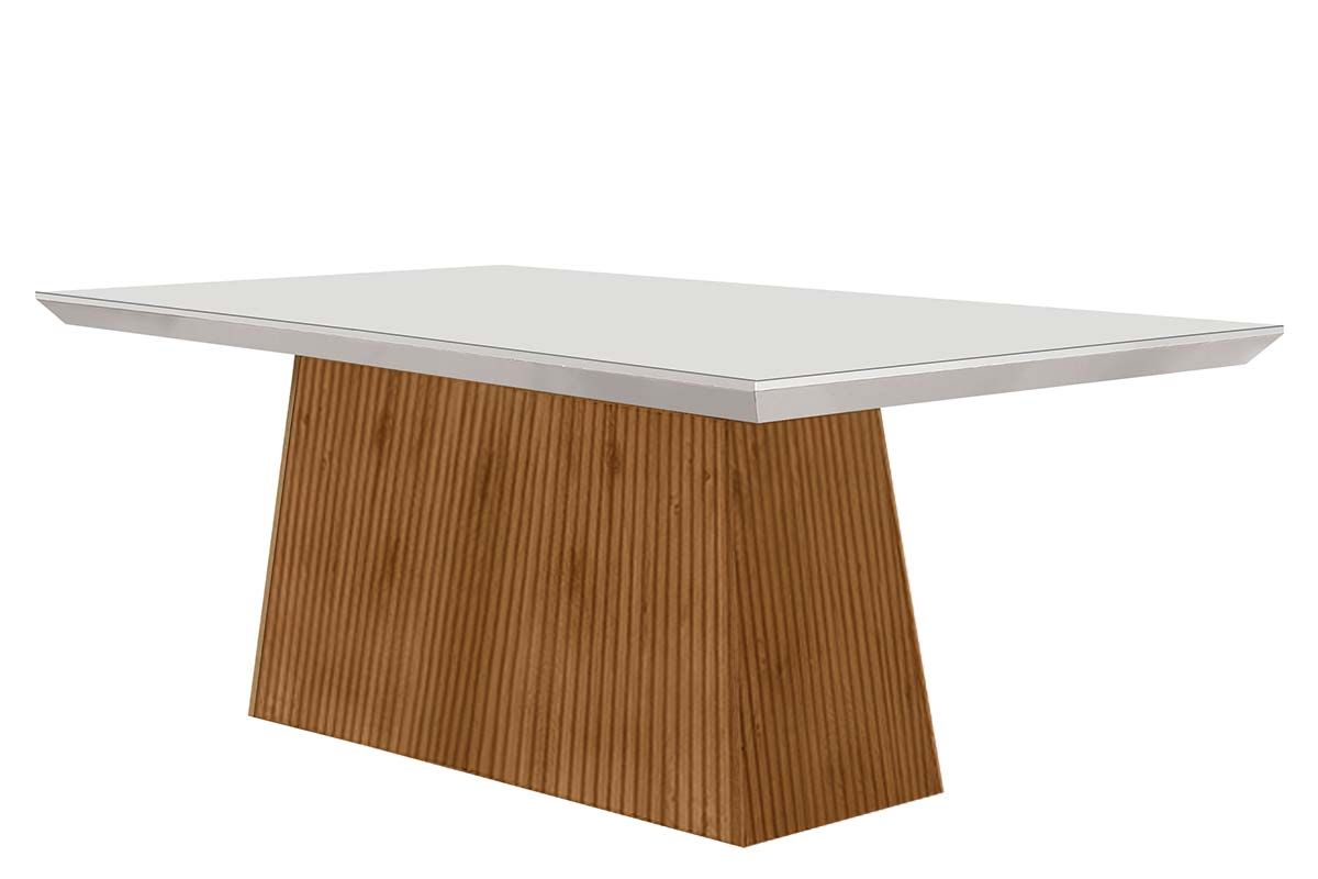 Mesa Jantar Luna c/Tampo MDF/Vidro 180cm Rufato