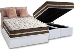 Cama Box Baú Filhão +Colchão Molas Classic Anjos