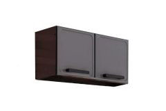 Armário Aéreo p/ Cozinha Americana Canto Reto c/ 1 Porta e 3 Nichos 94cm - Henn