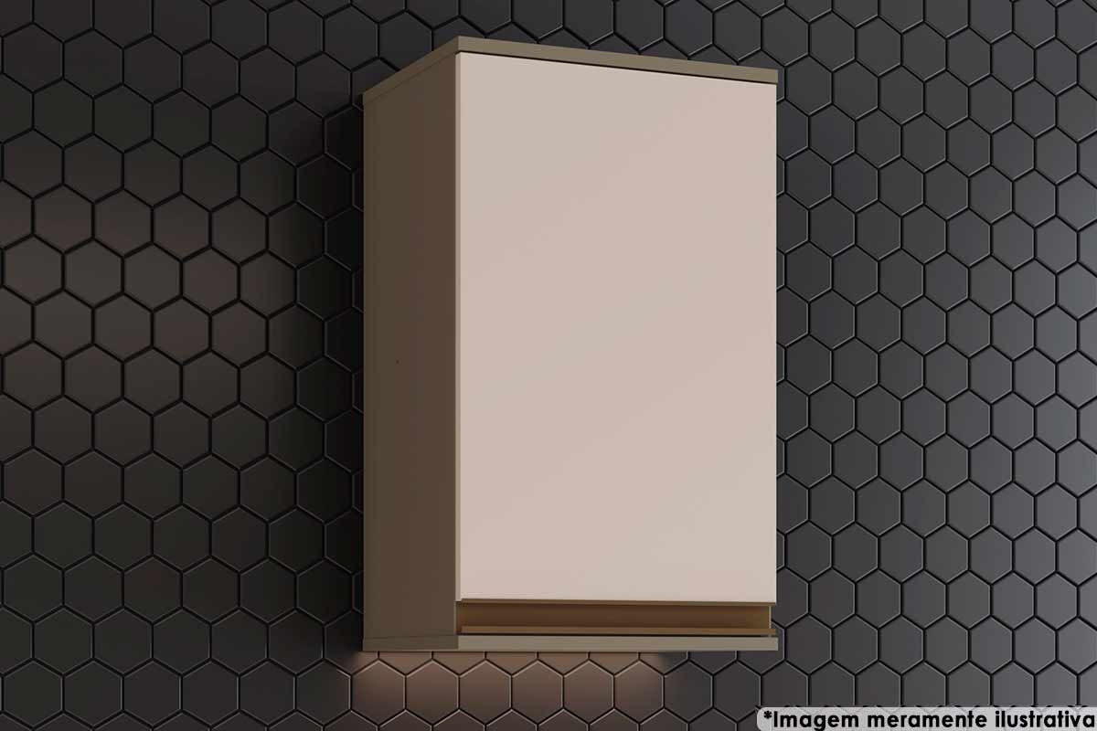 Armário Aéreo Cozinha Henn Connect c/1 Porta 40cm Duna/Cristal