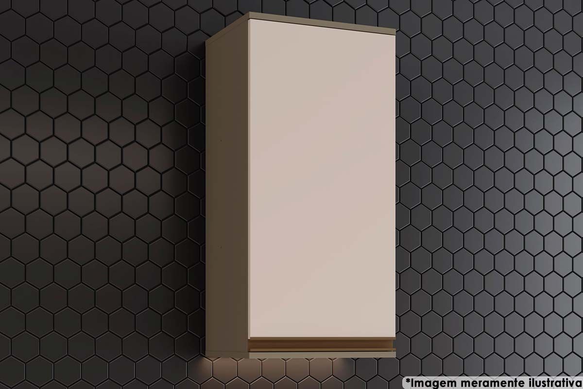 Armário Aéreo Cozinha Henn Connect c/1 Porta 40x83cm Off White
