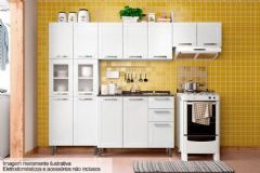 Cozinha Completa Modulada Bertolini Múltipla 4 Peças (Paneleiro Torre Quente+Armário+Gabinete+Nicho)