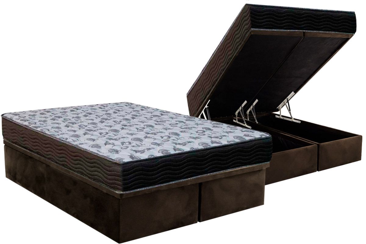 Cama Box Baú Filhão +Colchão Ortopédico ISO100 Ortobom