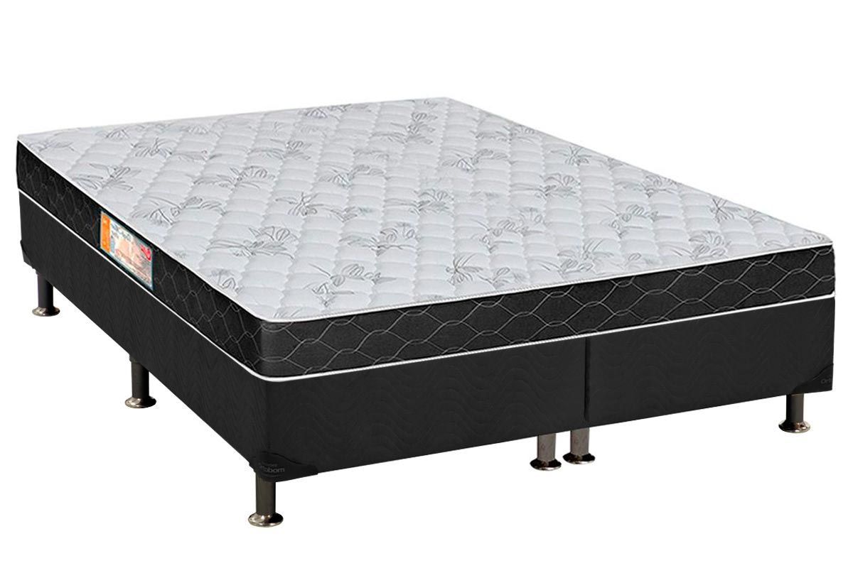 Cama Box CRC +Colchão Espuma D23 Sleep Max Castor