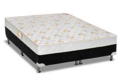Cama Box Filhão +Colchão Espuma D28 Sleep Max Castor