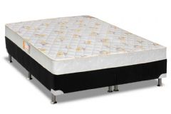 Cama Box Filhão +Colchão Espuma D28 Sleep Max Castor