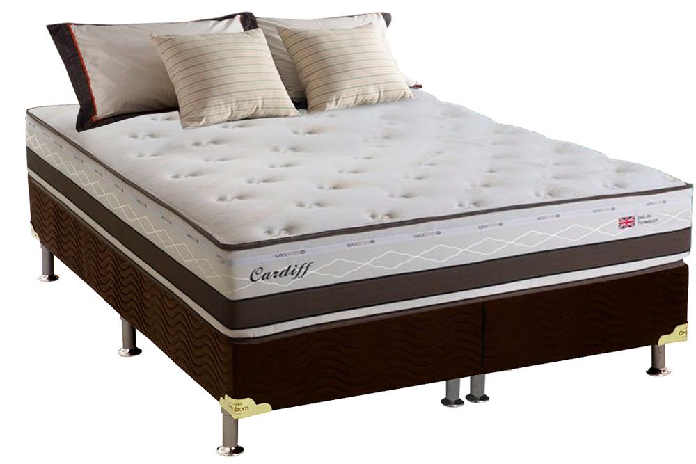 Cama Box CRC +Colchão Molas Cardiff Herval