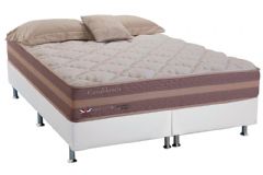 Conjunto Cama Box - Colchão Herval de Molas Maxspring Casablanca Pillow Top + Cama Box Courano Bianco