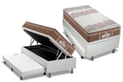Cama Baú c/Aux Filhão +Colchão Ortopédico Intense Probel