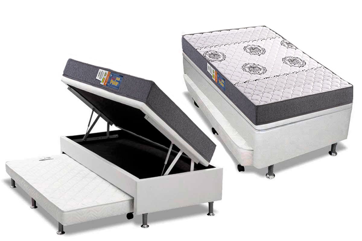 Cama Baú c/Aux CRC +Colchão D45 Polar