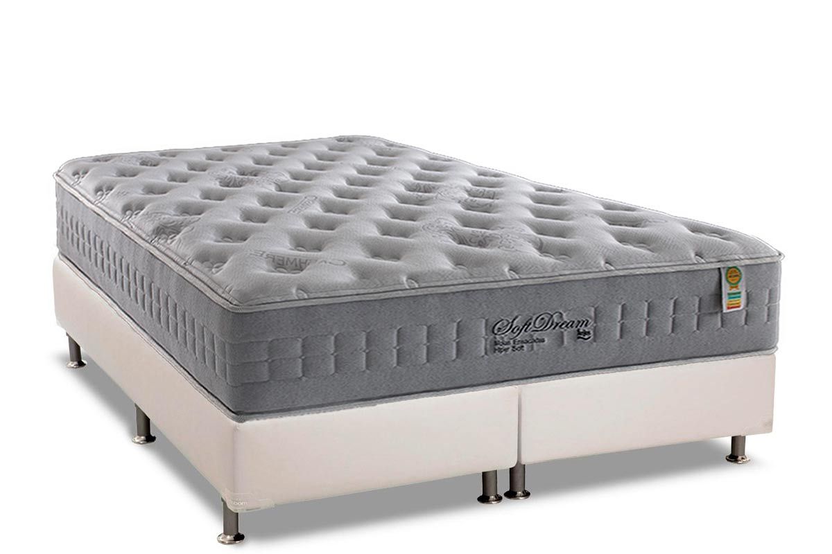 Cama Box CRC +Colchão Molas Soft Dream Anjos