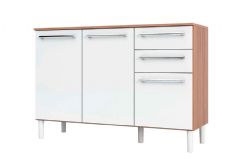 Balcão Ronipa Carmenére c/ 3 Portas e 2 Gavetas 120cm