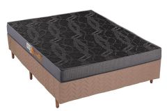 Cama Box Filhão +Colchão Espuma D20 Pérola Polar
