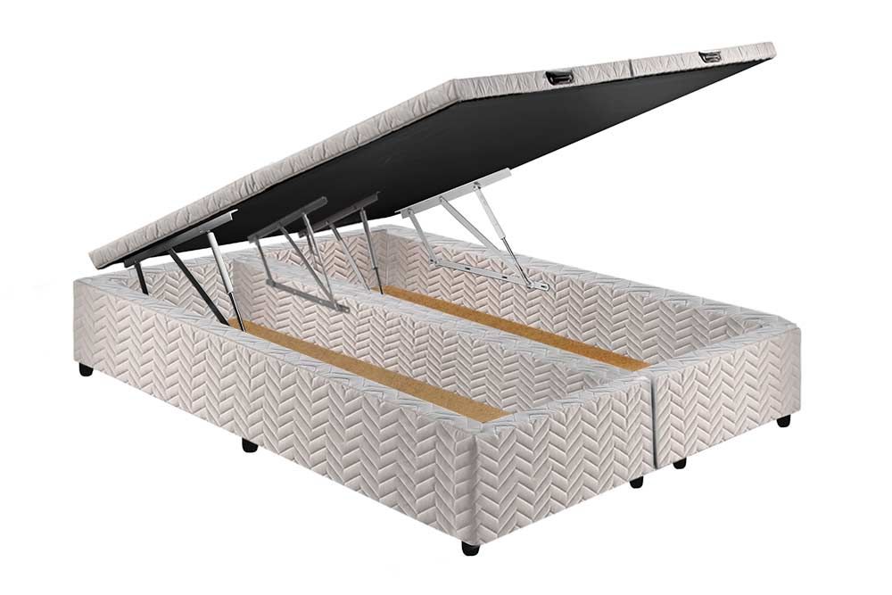 Cama Box Baú Queen Paropas Diamante White 158x198x36