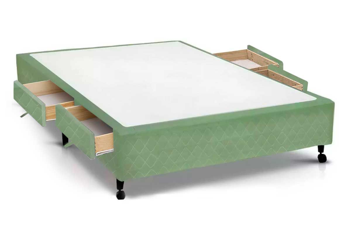 Cama Box Castor Poli Green