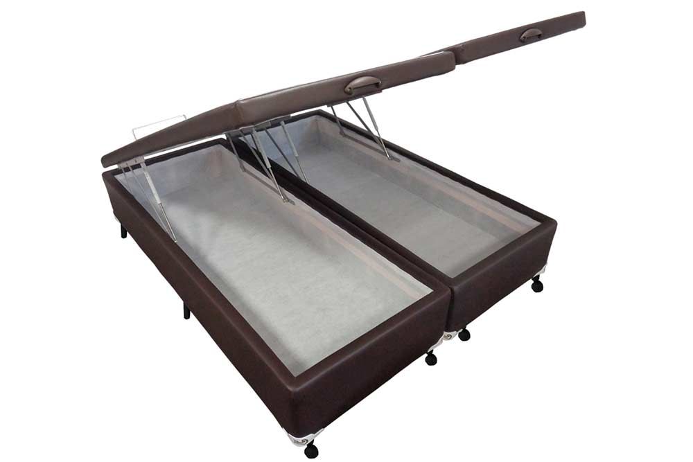 Cama Box Baú Solteiro Castor Corano Brown New 78x188x35