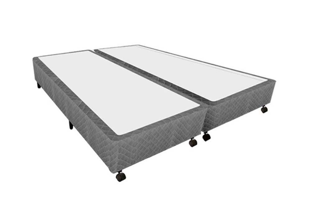 Cama Box King Castor Poli Gray 193x203x27