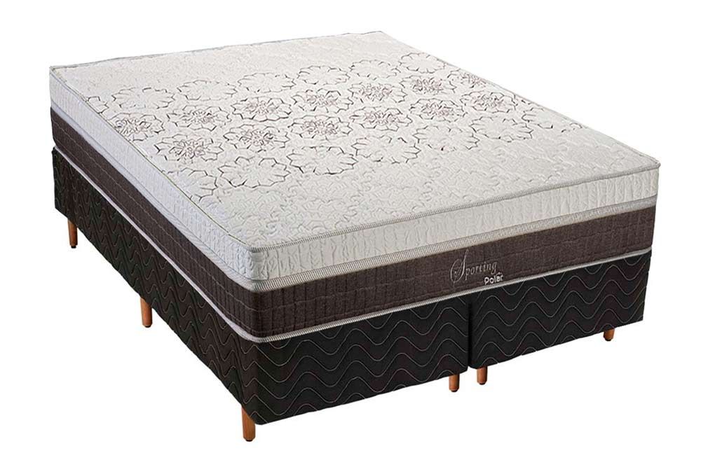 Cama Box CRC +Colchão Molas Sporting Polar