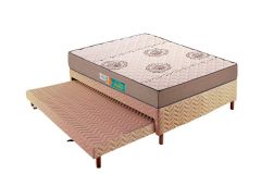 Cama Box Filhão +Colchão Espuma D33 Pérola Polar