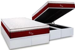 Cama Box Baú Filhão +Colchão Molas Rubi Polar