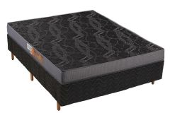 Cama Box Filhão +Colchão Espuma D20 Pérola Polar