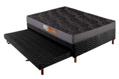 Cama Box Filhão +Colchão Espuma D20 Pérola Polar