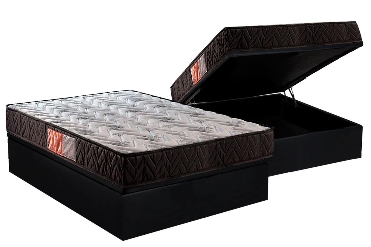 Cama Box Baú CRC +Colchão D23 Pasquale Paropas